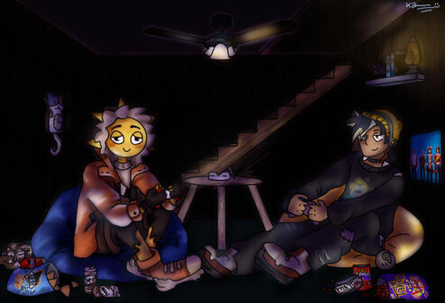 2x full body, fully rendered, complex background = £43